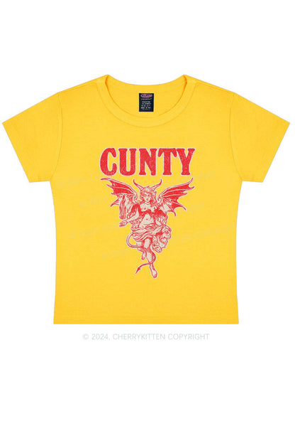 Cunty Satan Y2K Baby Tee Cherrykitten