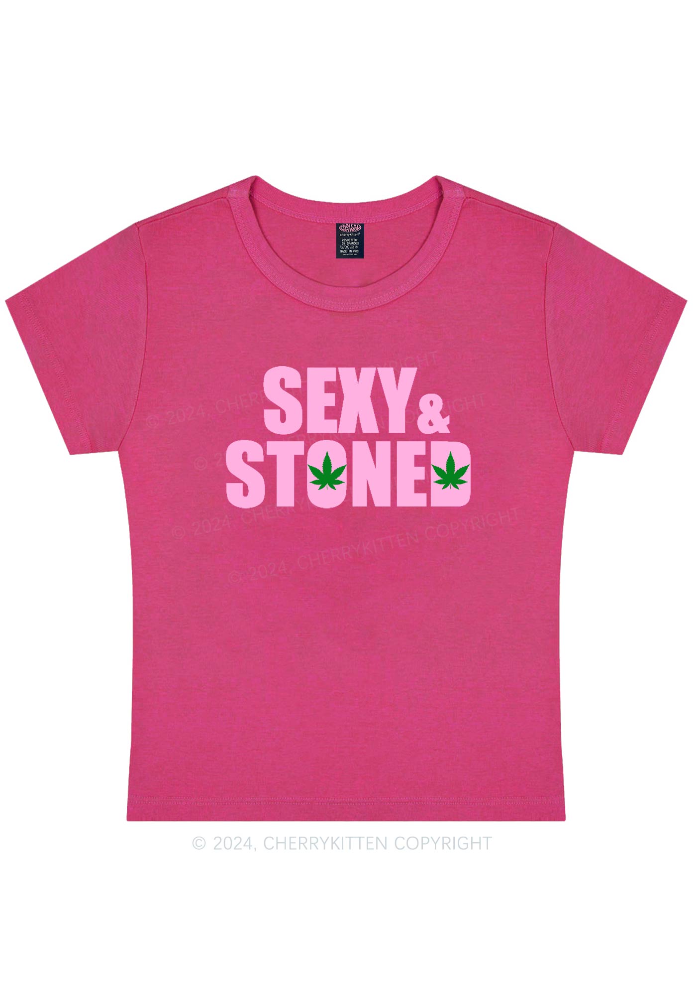 Sx Stoned Y2K Baby Tee Cherrykitten