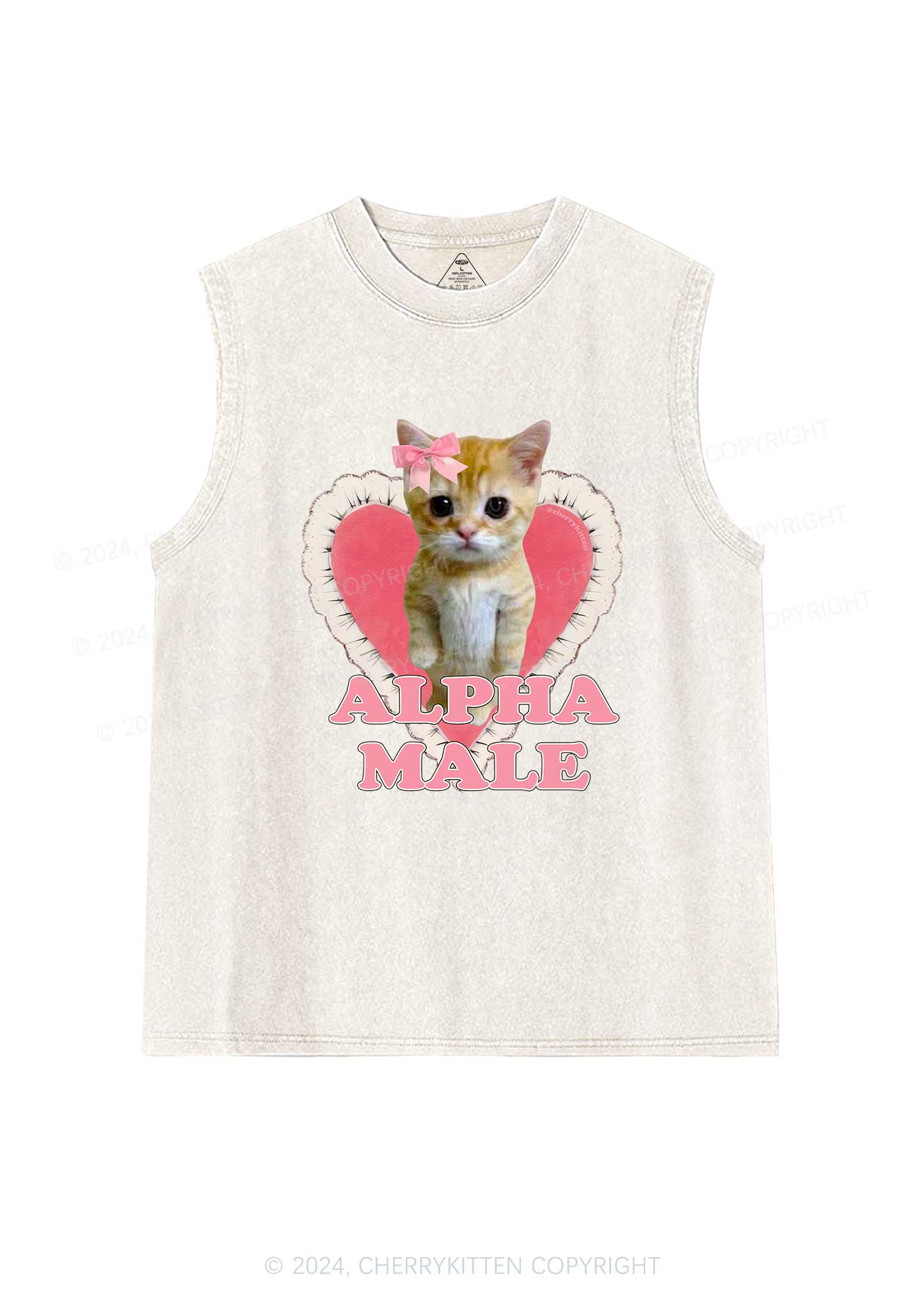 Alpha Male Kitten Y2K Washed Tank Cherrykitten