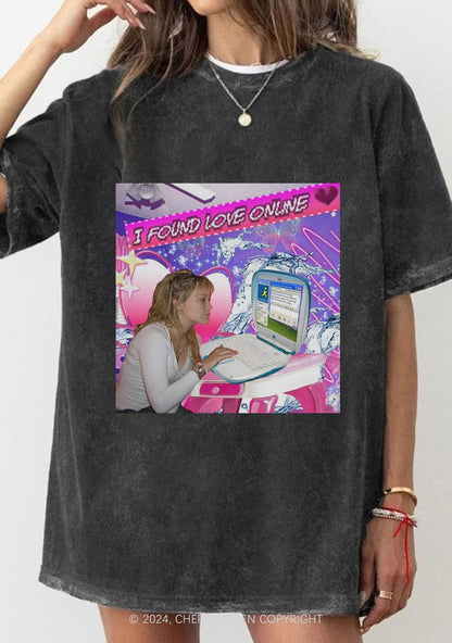 I Found Love Online Y2K Washed Tee Cherrykitten