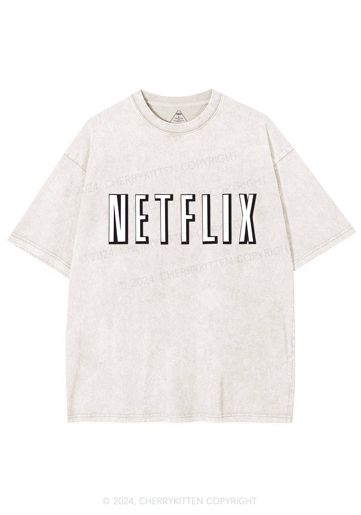 Netflix Y2K Valentine's Day Washed Tee Cherrykitten