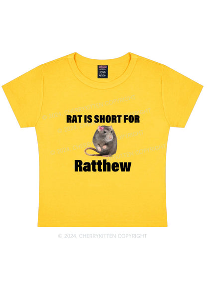 Rat Is For Ratthew Y2K Baby Tee Cherrykitten