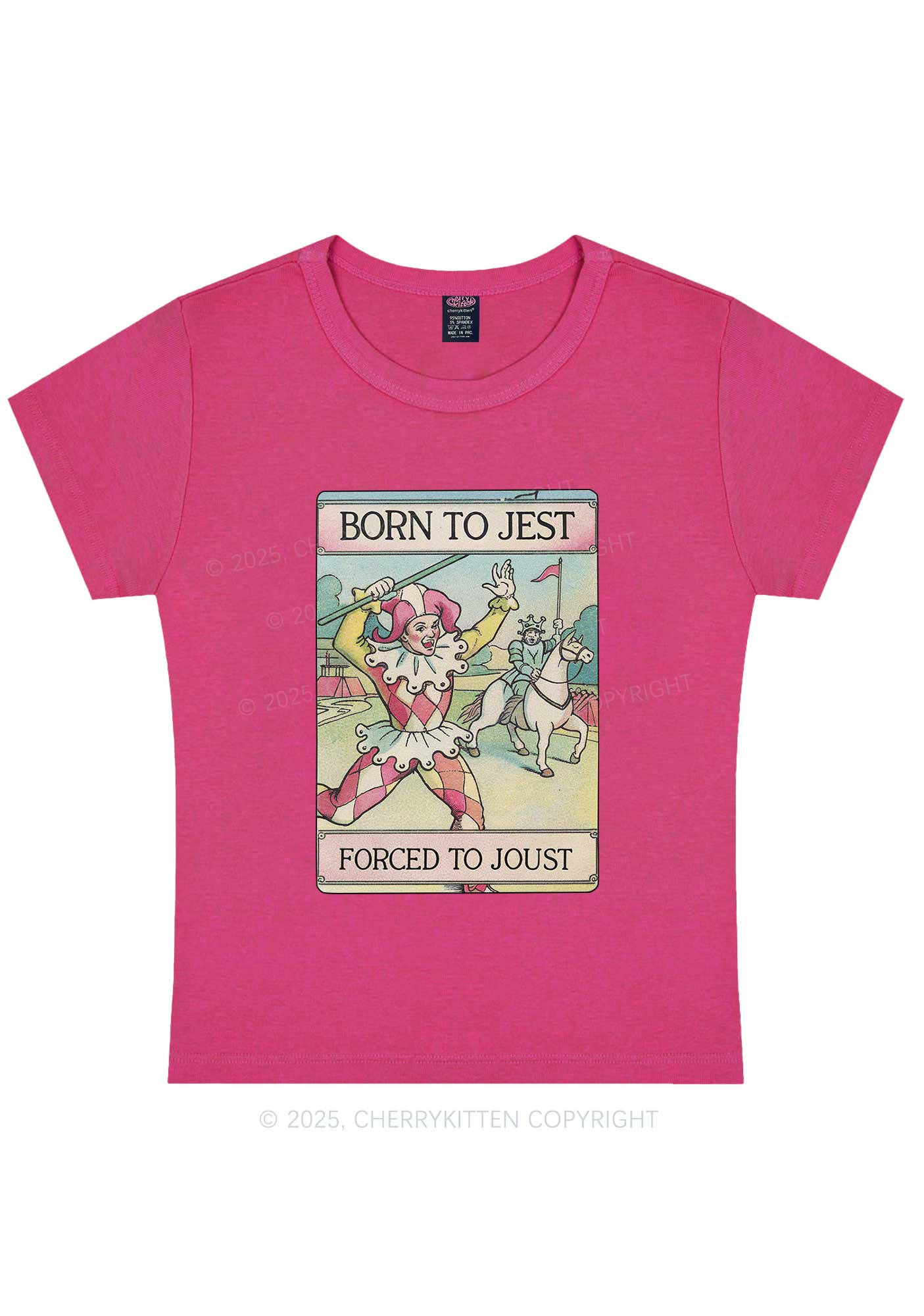 Forced To Joust Y2K Baby Tee Cherrykitten