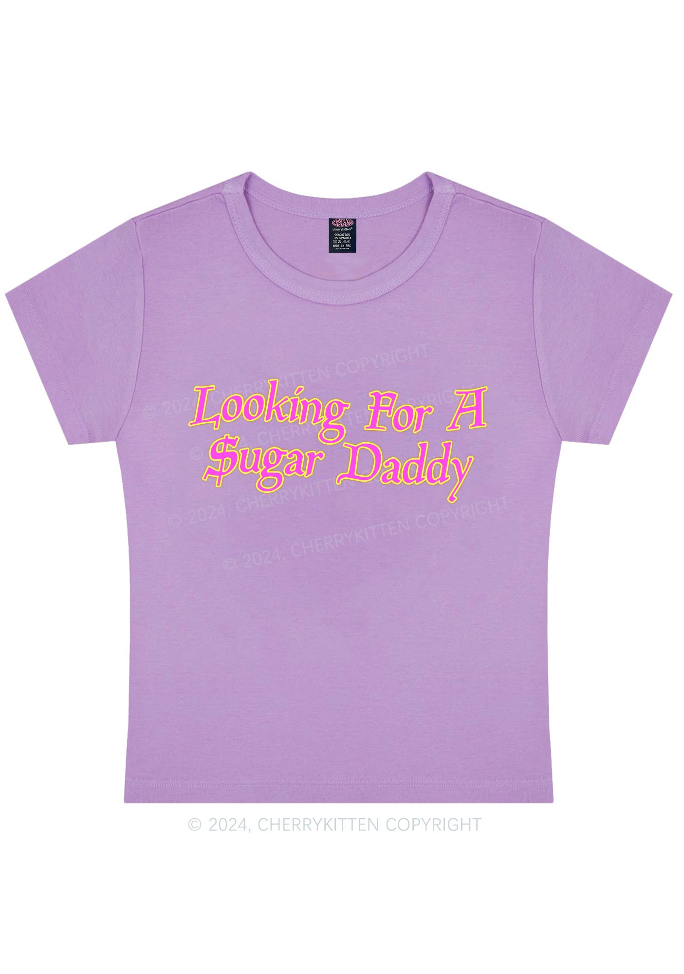 Looking For Sugar Daddy Y2K Baby Tee Cherrykitten