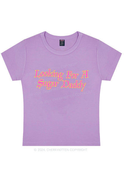 Looking For Sugar Daddy Y2K Baby Tee Cherrykitten