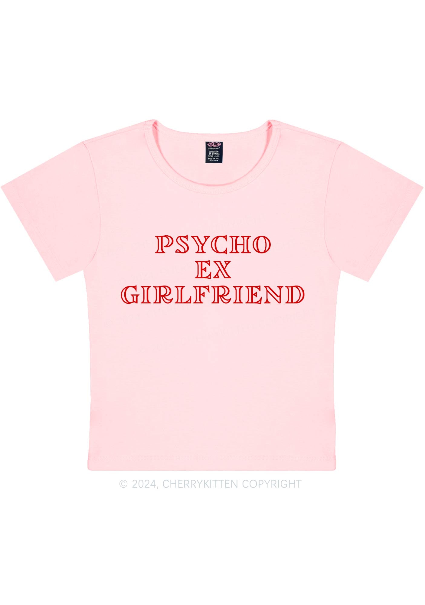 Psycho Ex Girlfriend Y2K Baby Tee Cherrykitten