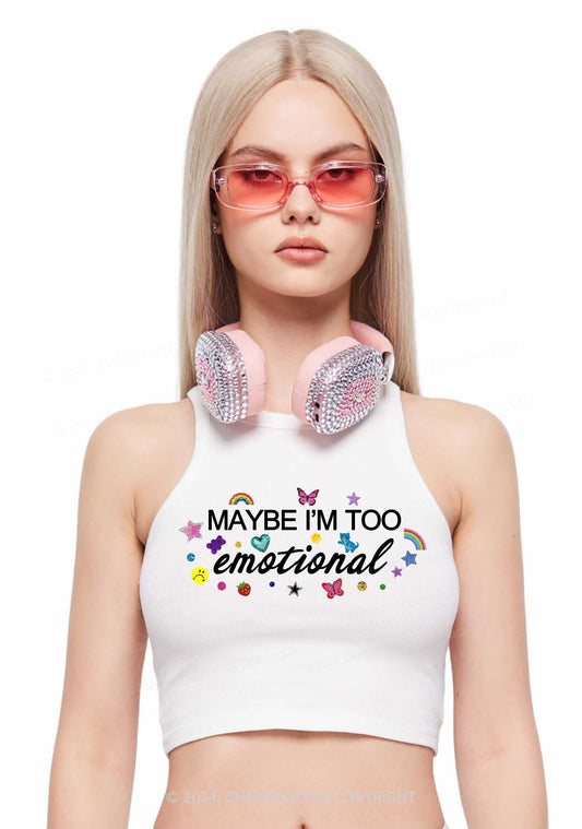 Too Emotional Y2K Crop Tank Top Cherrykitten