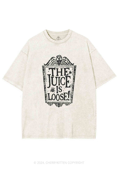 Halloween The Juice Is Loose Y2K Washed Tee Cherrykitten