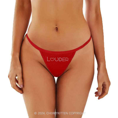 Custom Louder Y2K Flat String Thong Cherrykitten