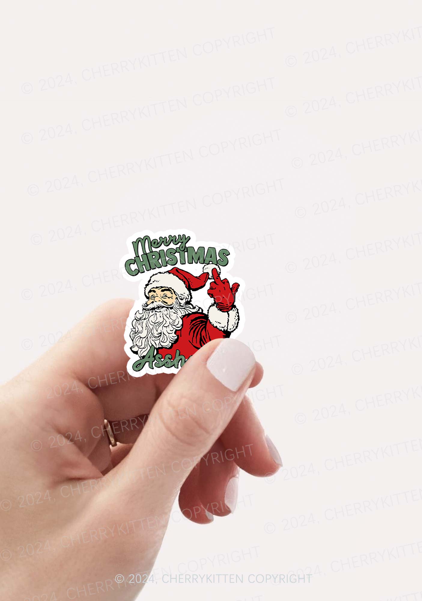 Merry Christmas 1Pc Y2K Sticker Cherrykitten