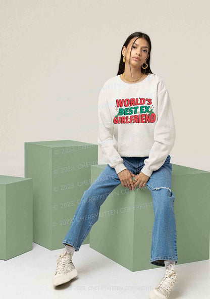 World's Best Ex Christmas Y2K Sweatshirt Cherrykitten