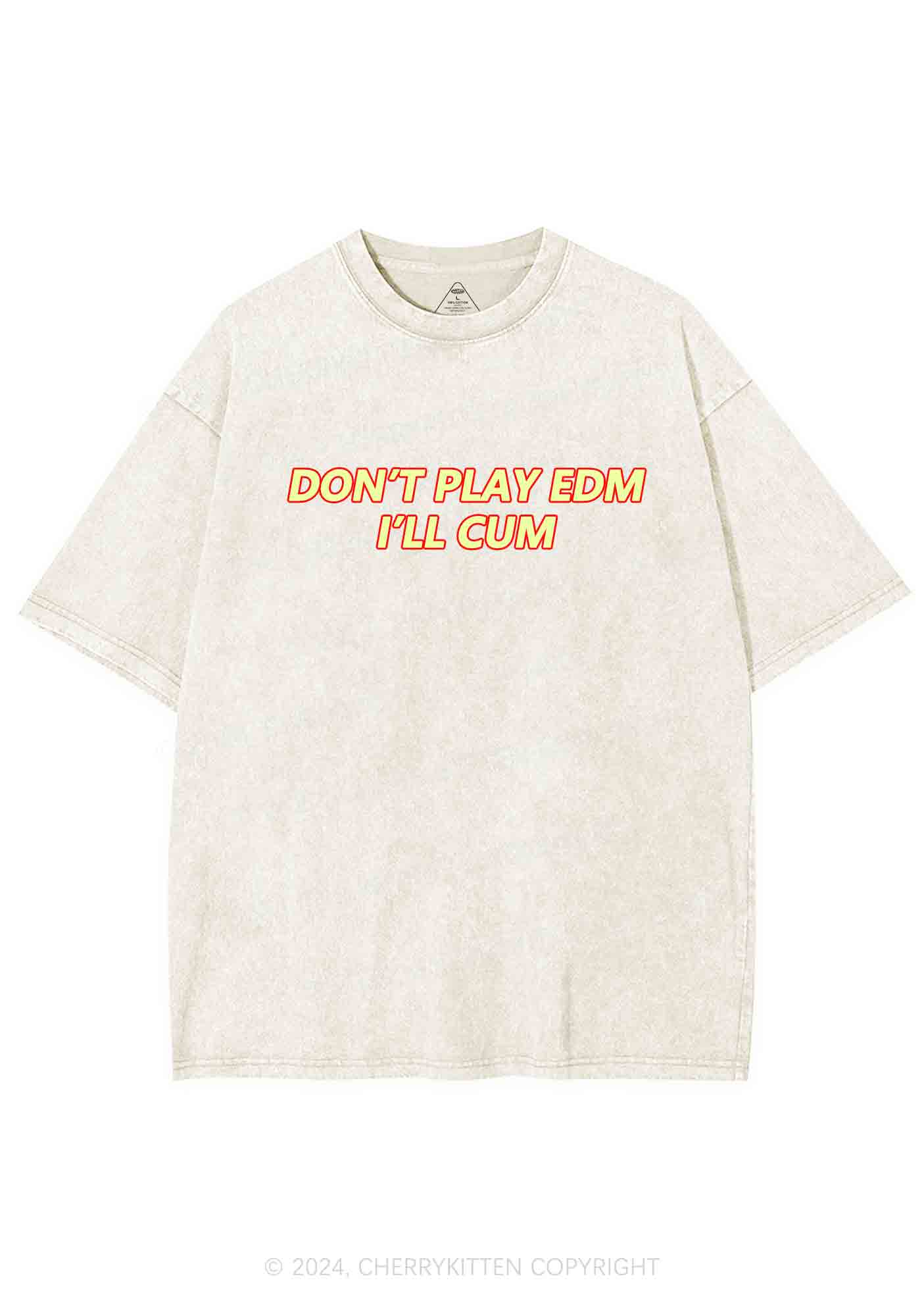 Dont Play Edm Y2K Washed Tee Cherrykitten