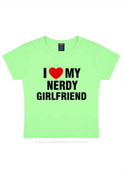 Love My Nerdy Girlfriend Y2K Valentine's Day Baby Tee Cherrykitten