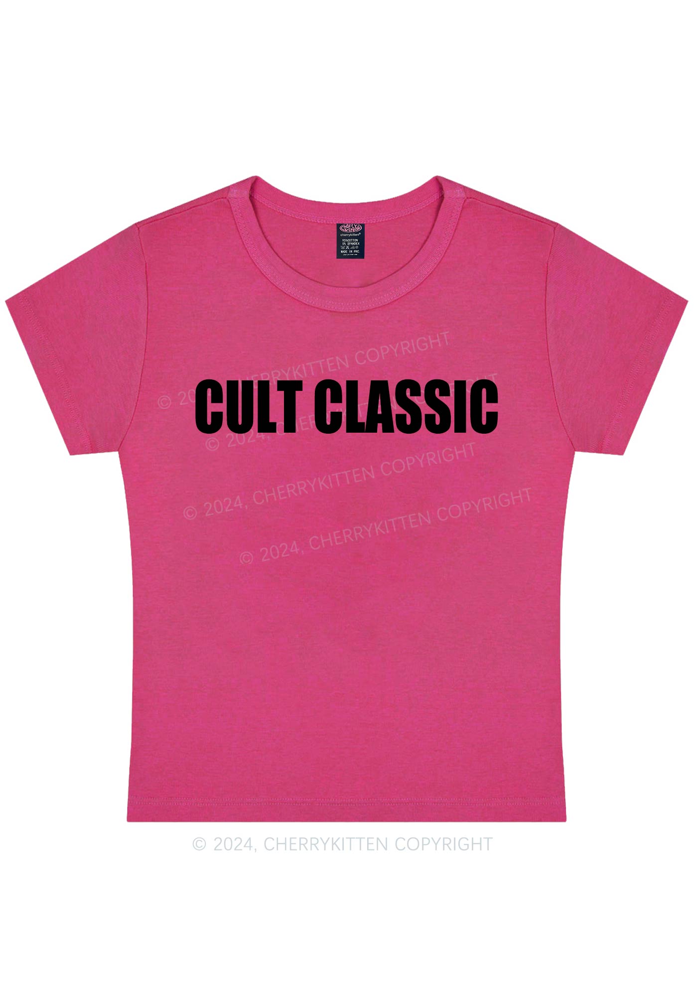 Curvy Cult Classic Y2K Baby Tee Cherrykitten