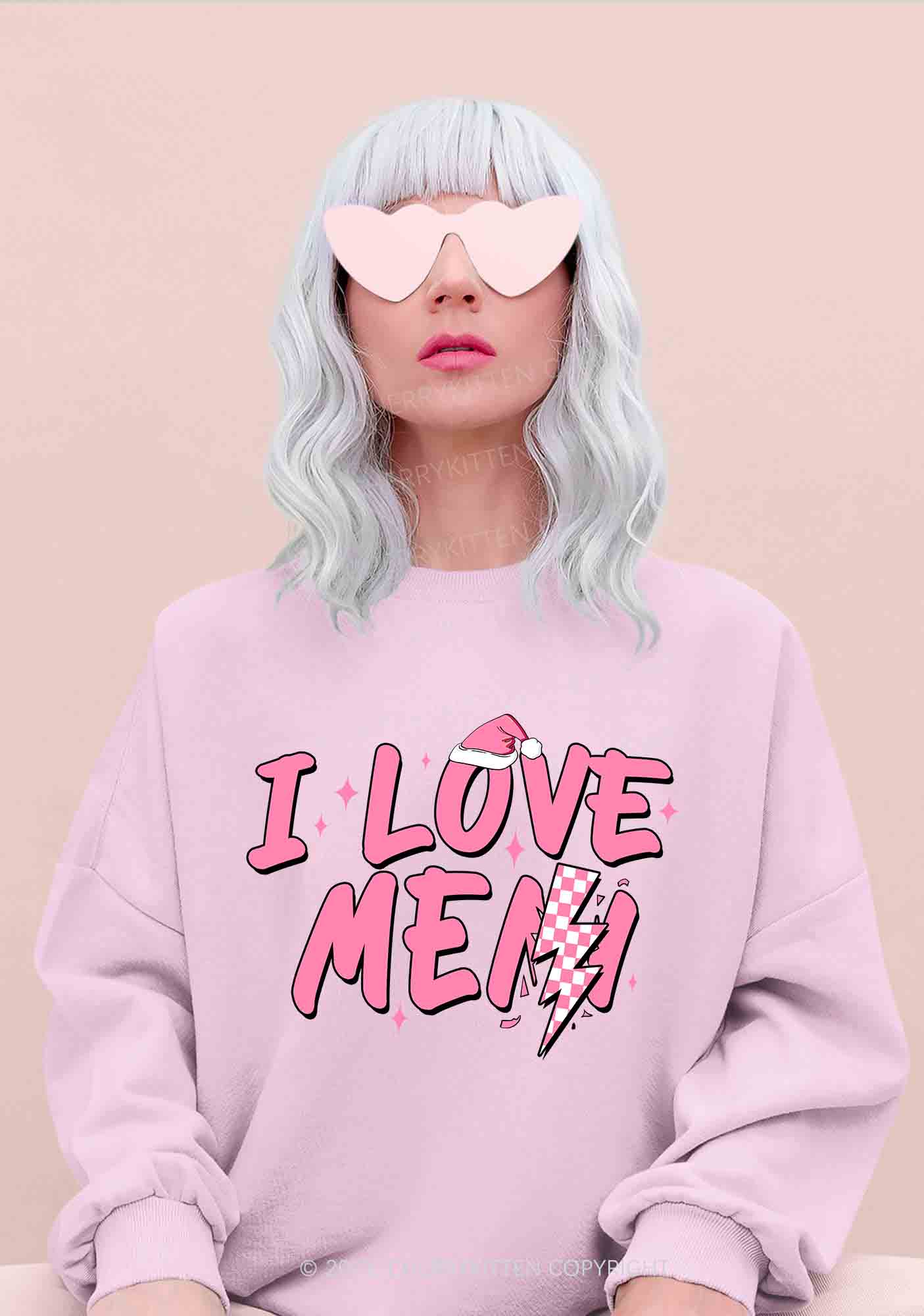 Love Me Not Men Christmas Y2K Sweatshirt Cherrykitten