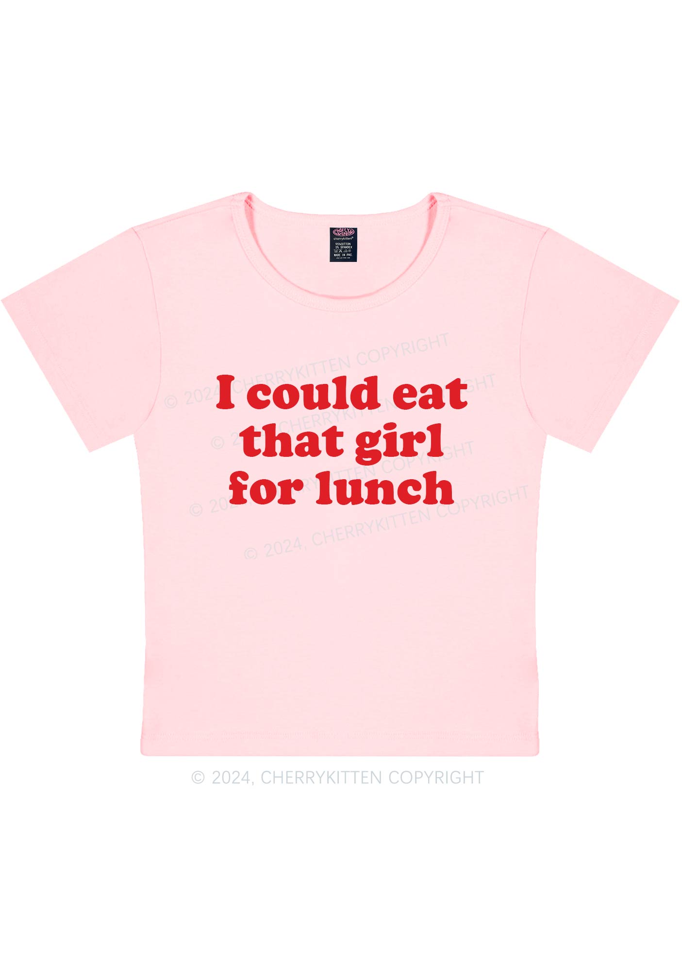 Eat That Girl For Lunch Y2K Baby Tee Cherrykitten