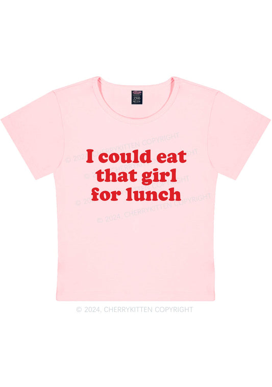 Eat That Girl For Lunch Y2K Baby Tee Cherrykitten