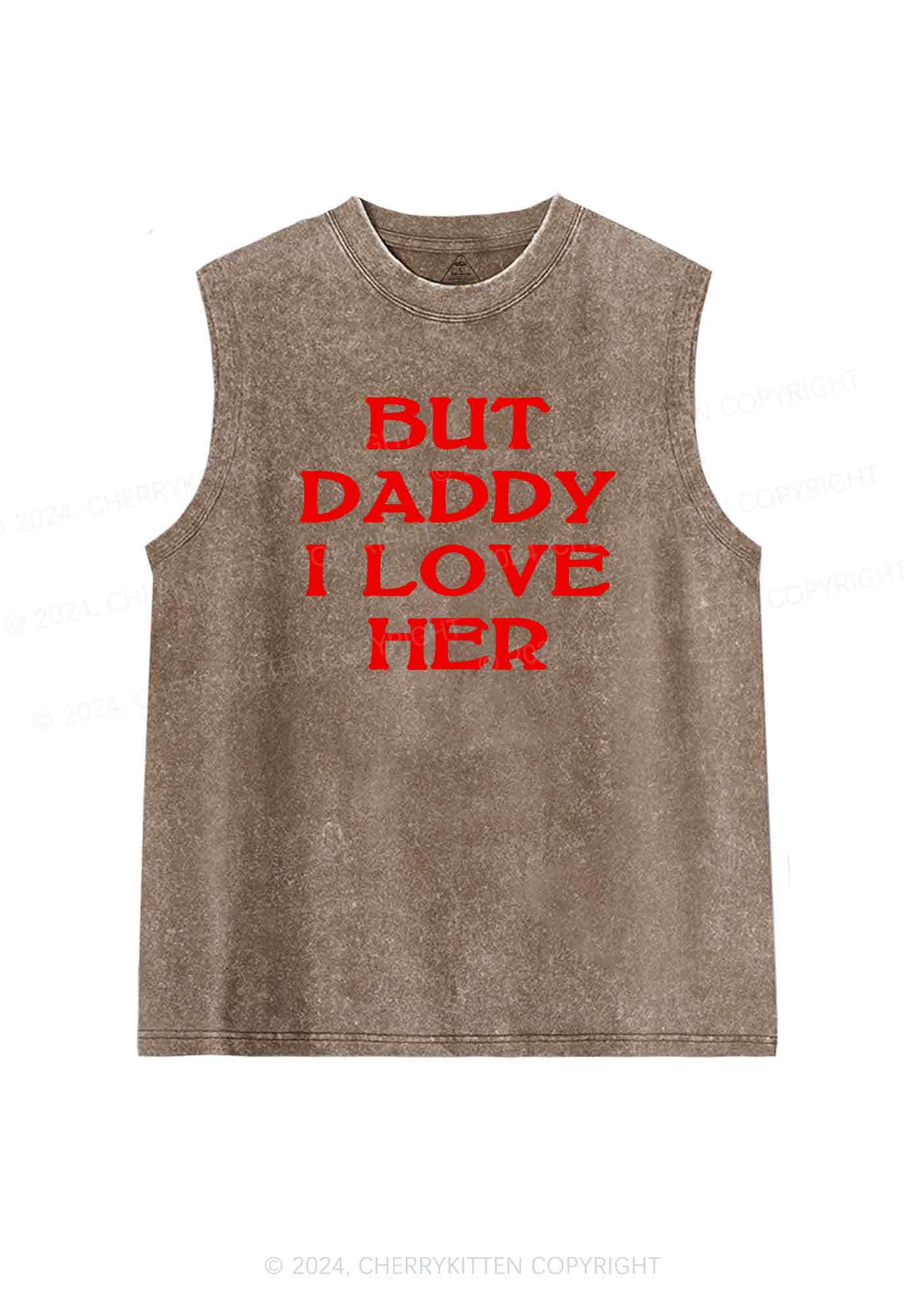 But Daddy I Love Her Y2K Washed Tank Cherrykitten