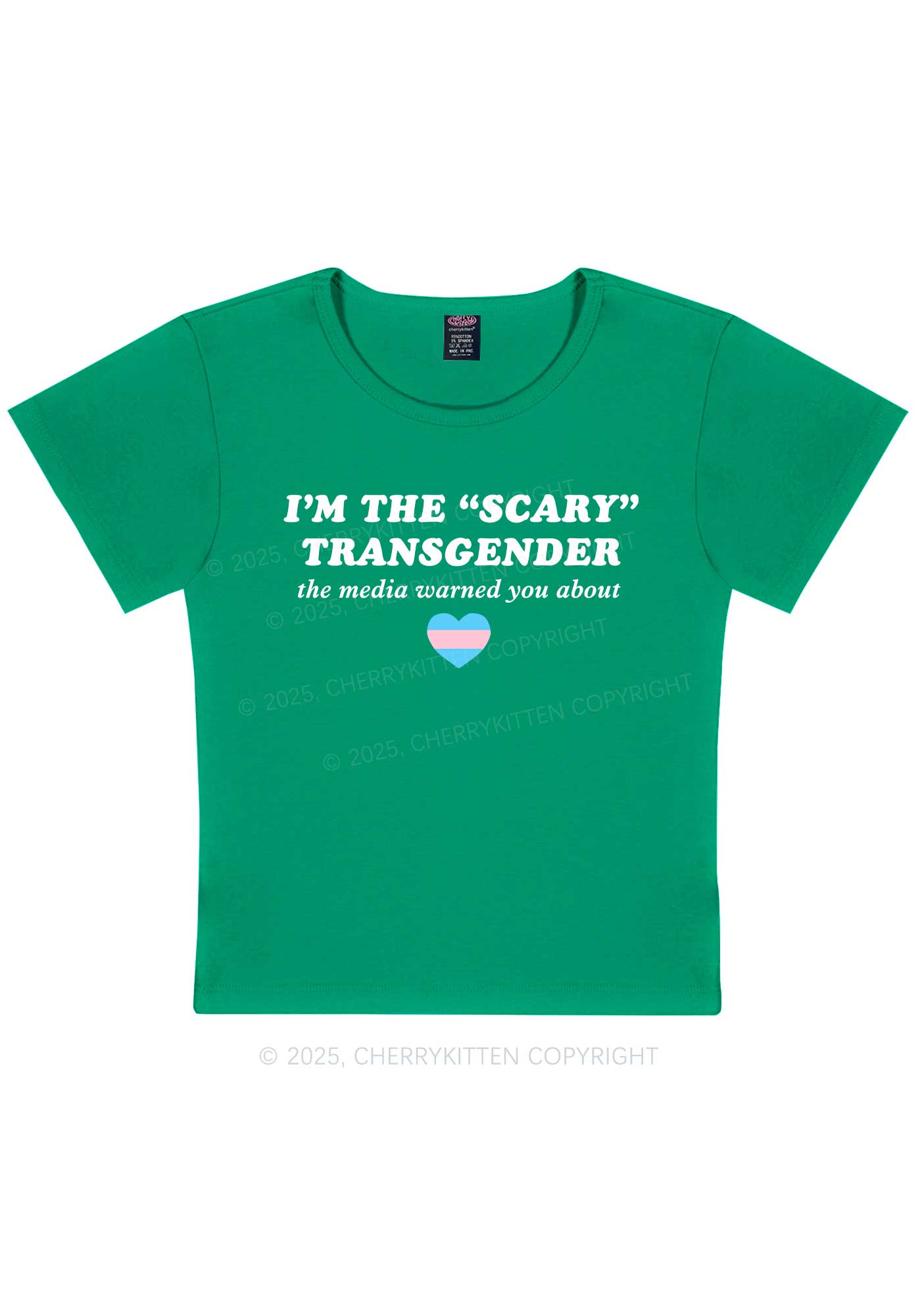 Im The Scary Transgender Y2K Baby Tee Cherrykitten