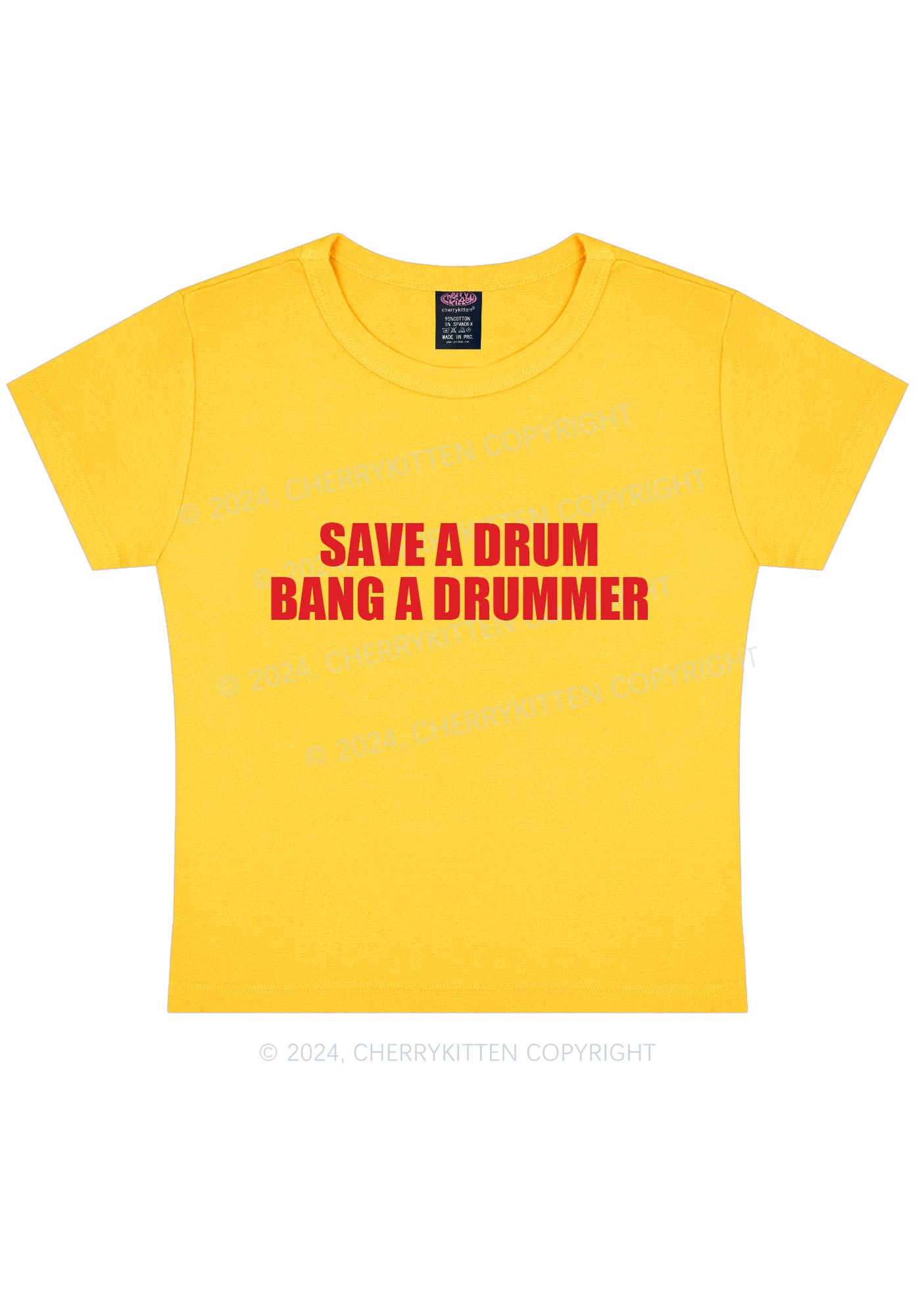 Save A Drum Y2K Baby Tee Cherrykitten