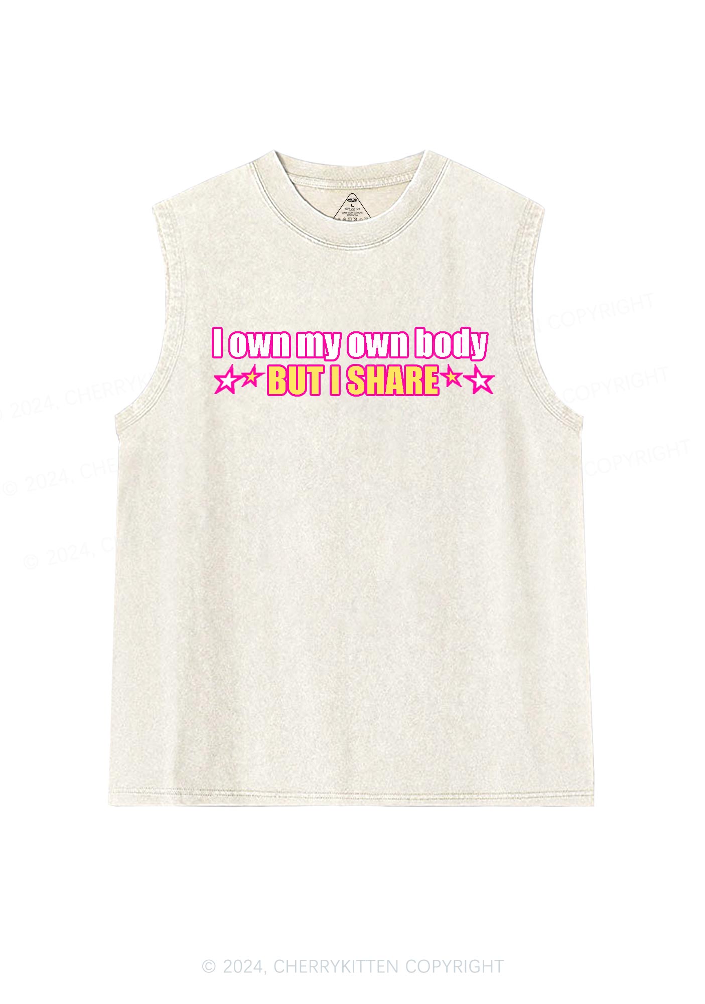 I Own My Own Body Y2K Washed Tank Cherrykitten