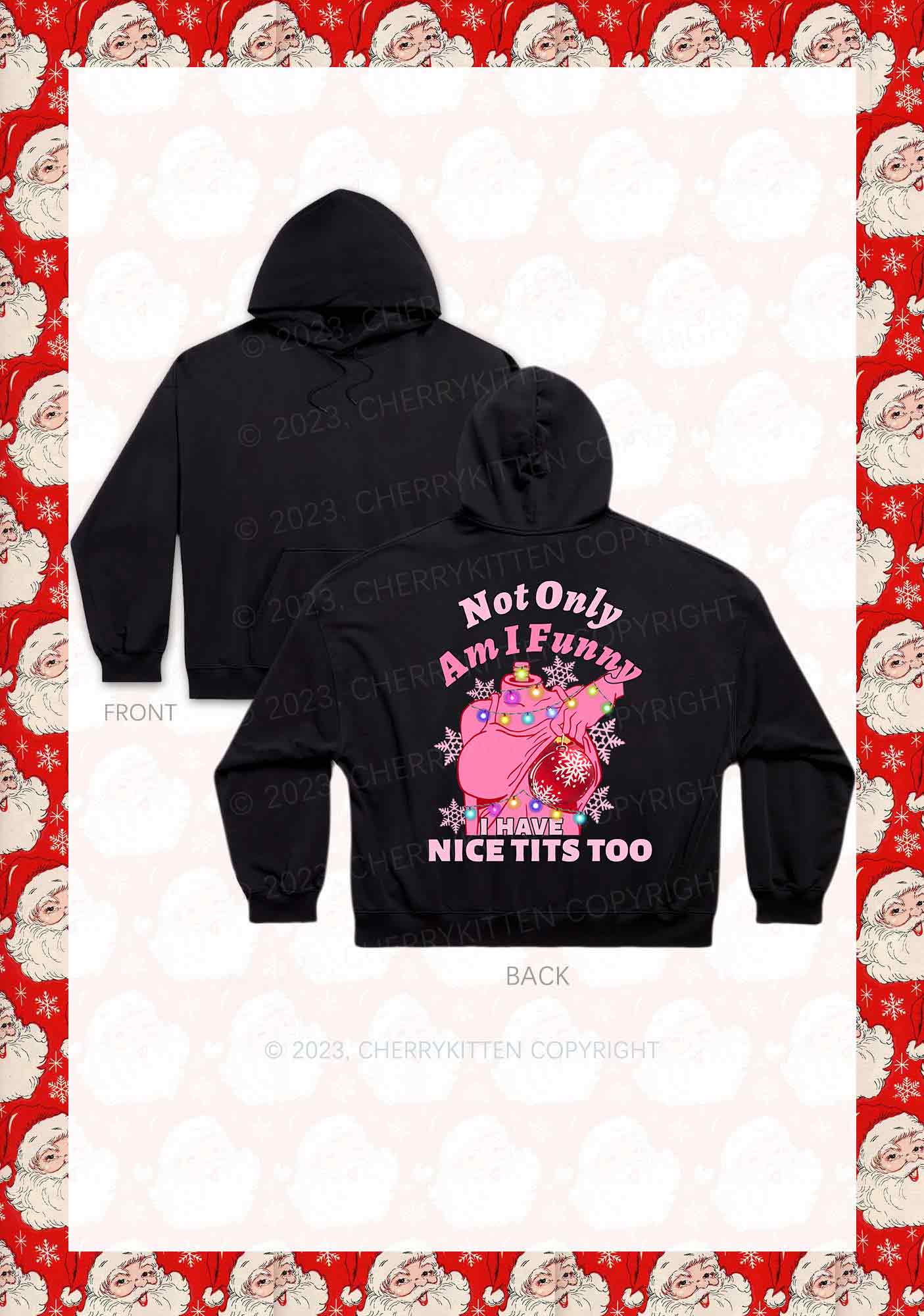 I Have Nice Dots Too Christmas Y2K Hoodie Cherrykitten