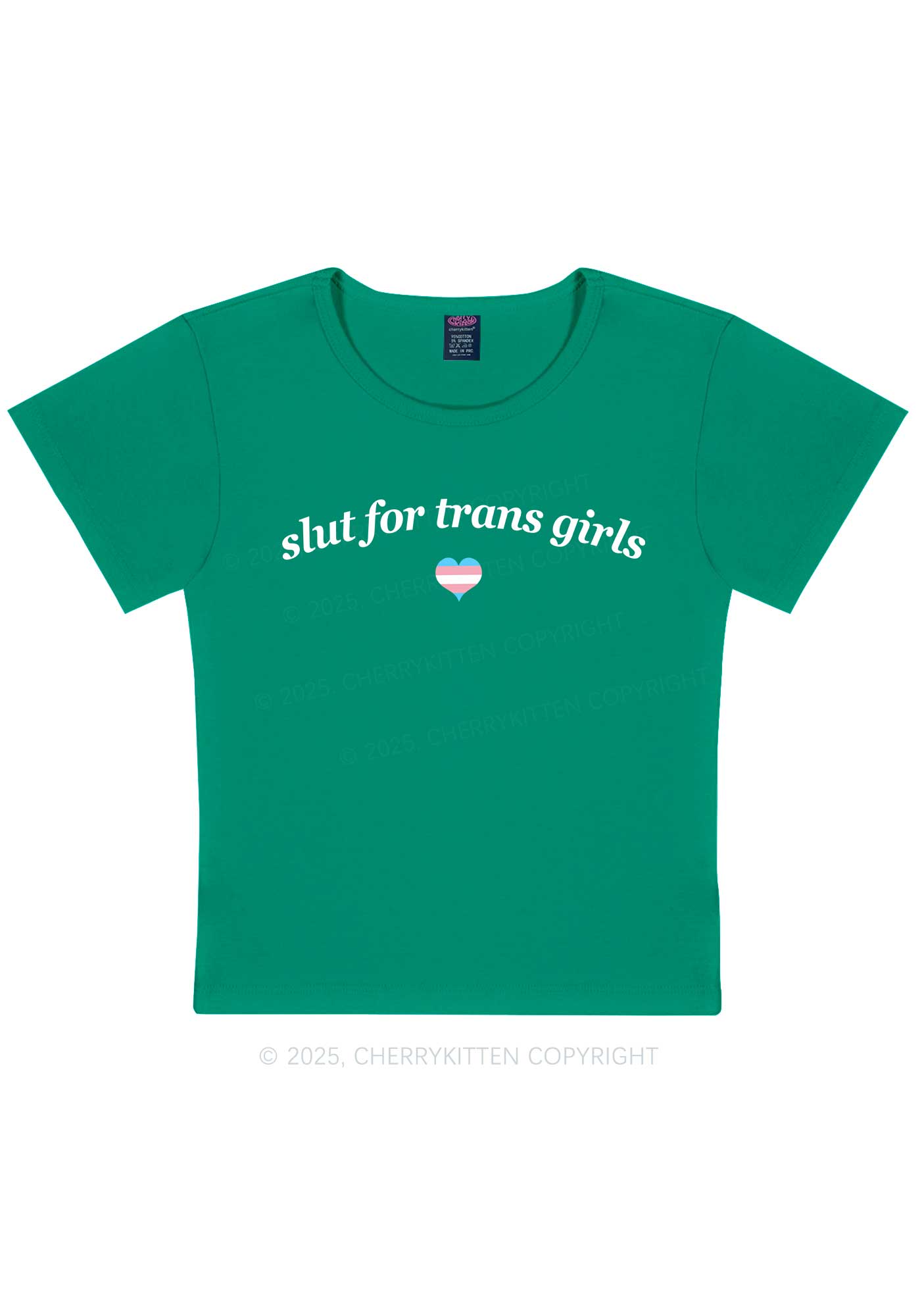 Slxt For Trans Girls Y2K Baby Tee Cherrykitten