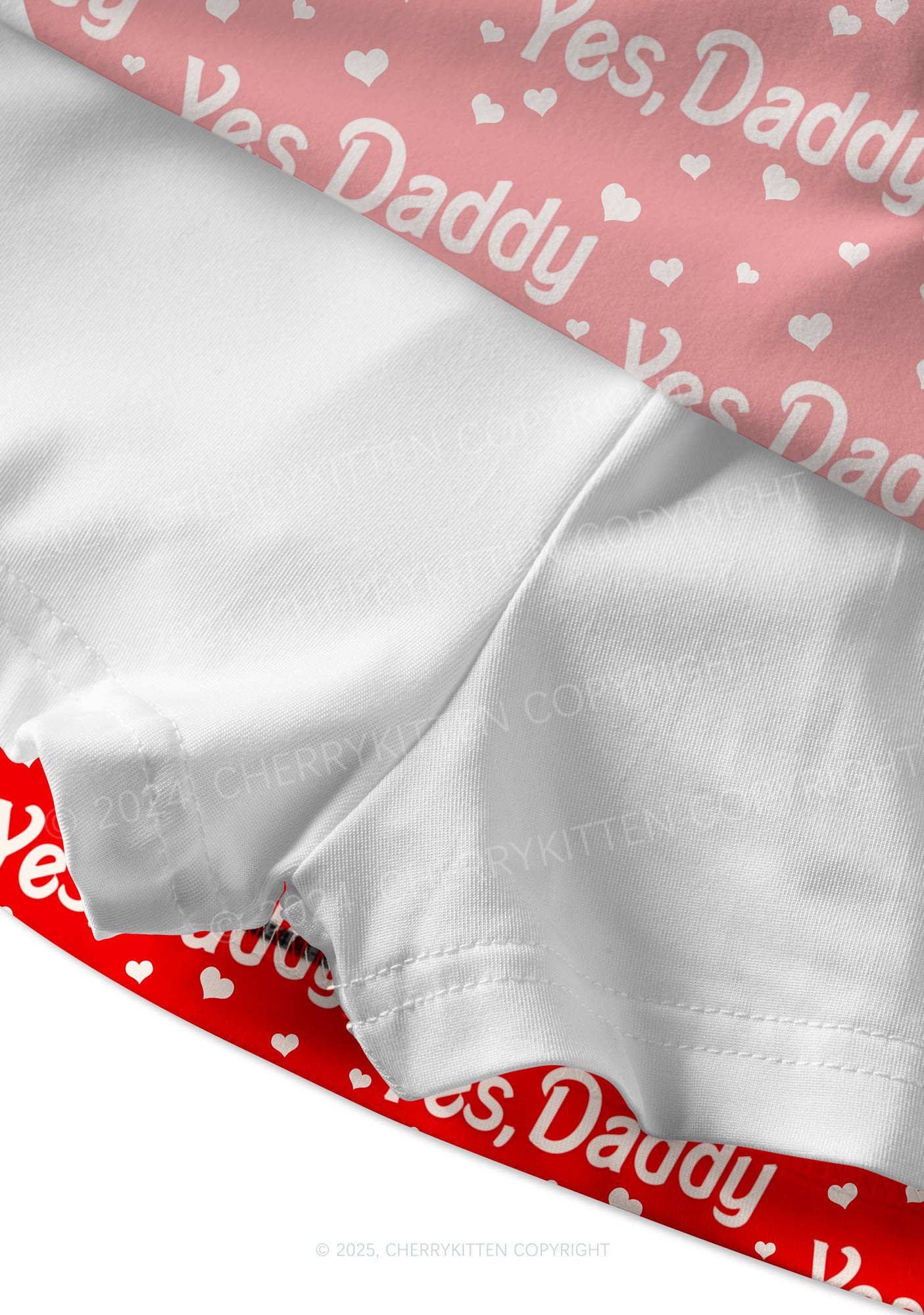 Yes Daddy Y2K Print Mini Skirt Cherrykitten