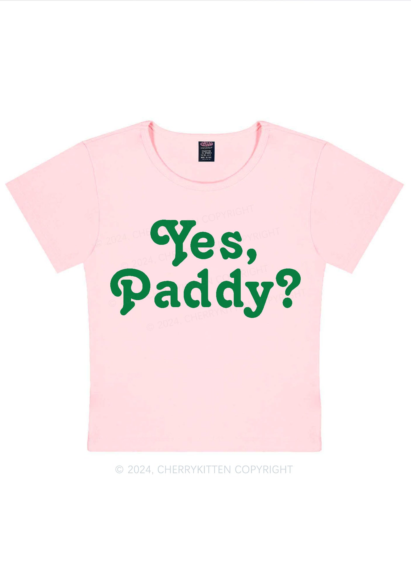 Yes Paddy St Patricks Y2K Baby Tee Cherrykitten