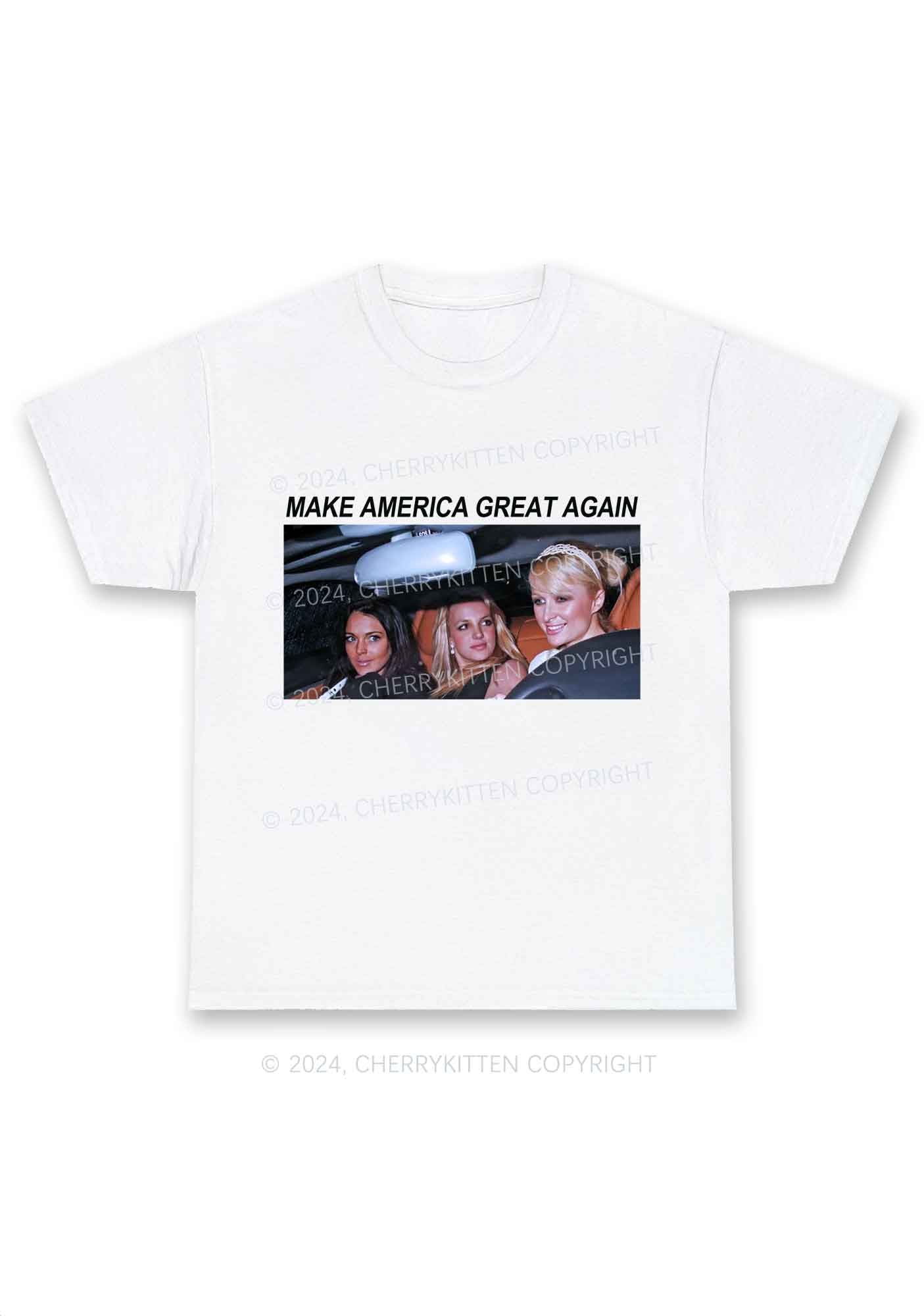 Make America Great Again Y2K Chunky Shirt Cherrykitten