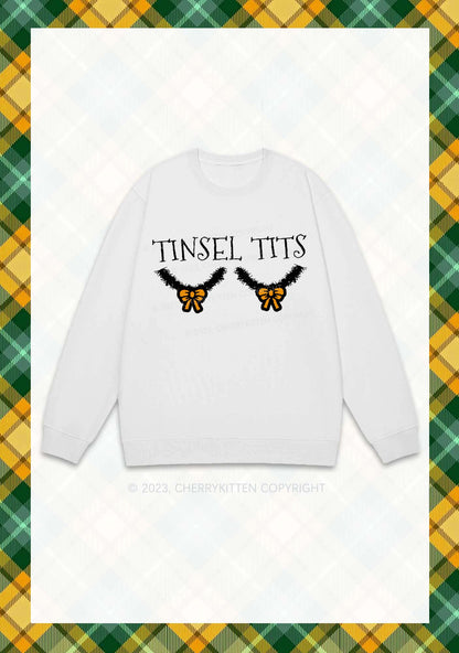 Tinsel Txts Christmas Y2K Sweatshirt Cherrykitten