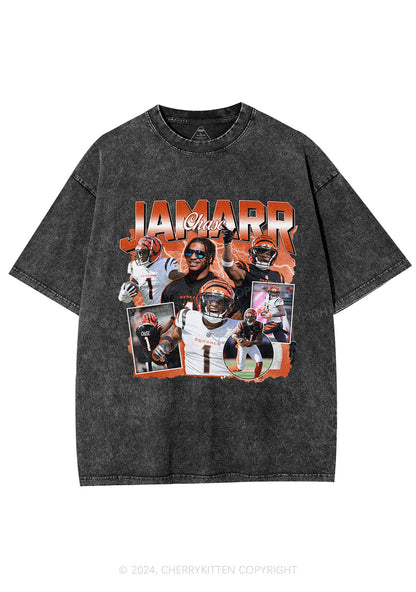 Orange Jamarr Y2K Super Bowl Washed Tee Cherrykitten