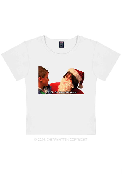 Oh Merry Christmas Y2K Baby Tee Cherrykitten