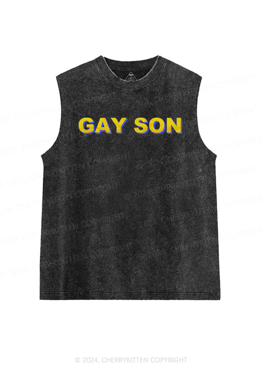 Gay Son Y2K Washed Tank Cherrykitten