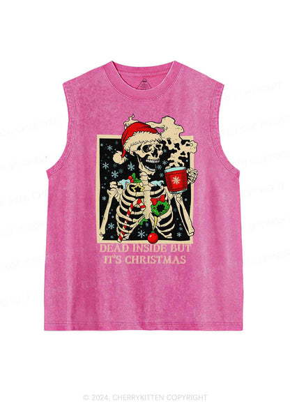 Christmas Dead Inside Y2K Washed Tank Cherrykitten