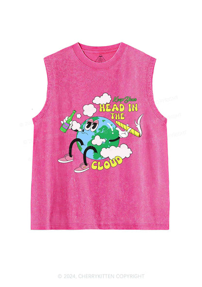 Keep Your Head In Cloud Y2K Washed Tank Cherrykitten