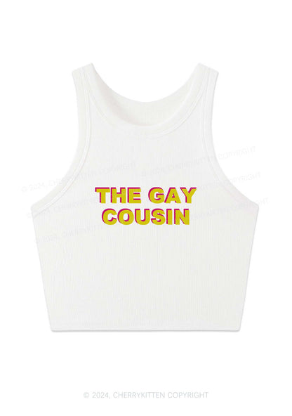 The Gay Cousin Y2K Crop Tank Top Cherrykitten