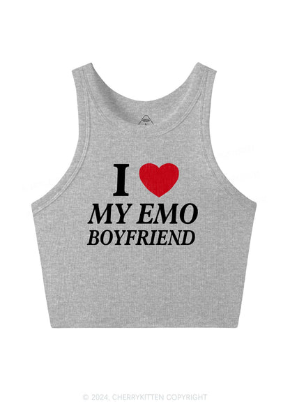 I Love My Emo BF Y2K Valentine's Day Crop Tank Top Cherrykitten