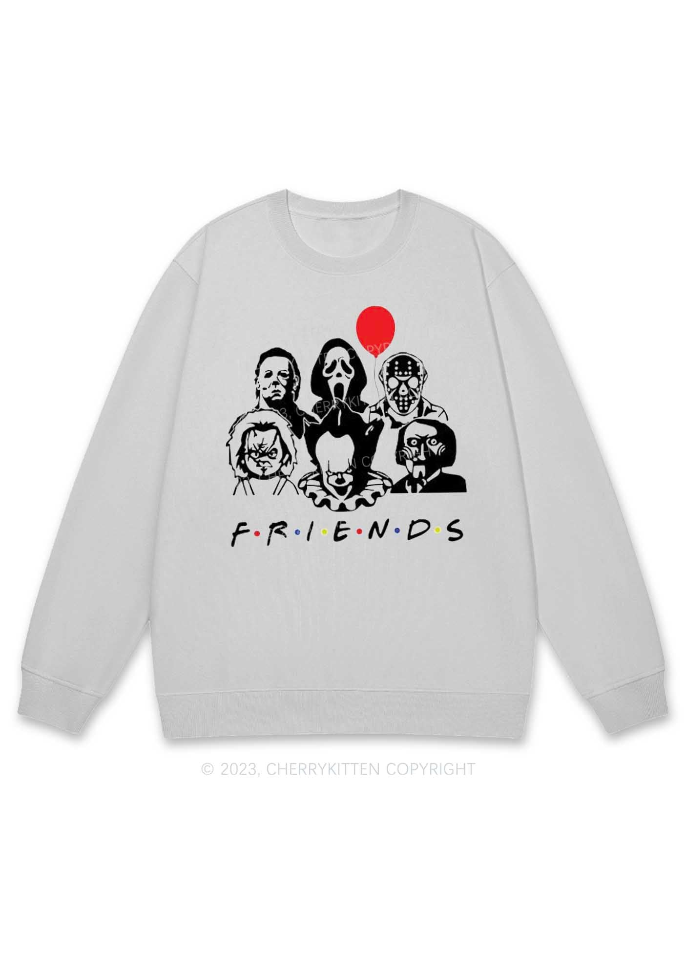 Horror Friends Halloween Y2K Sweatshirt Cherrykitten