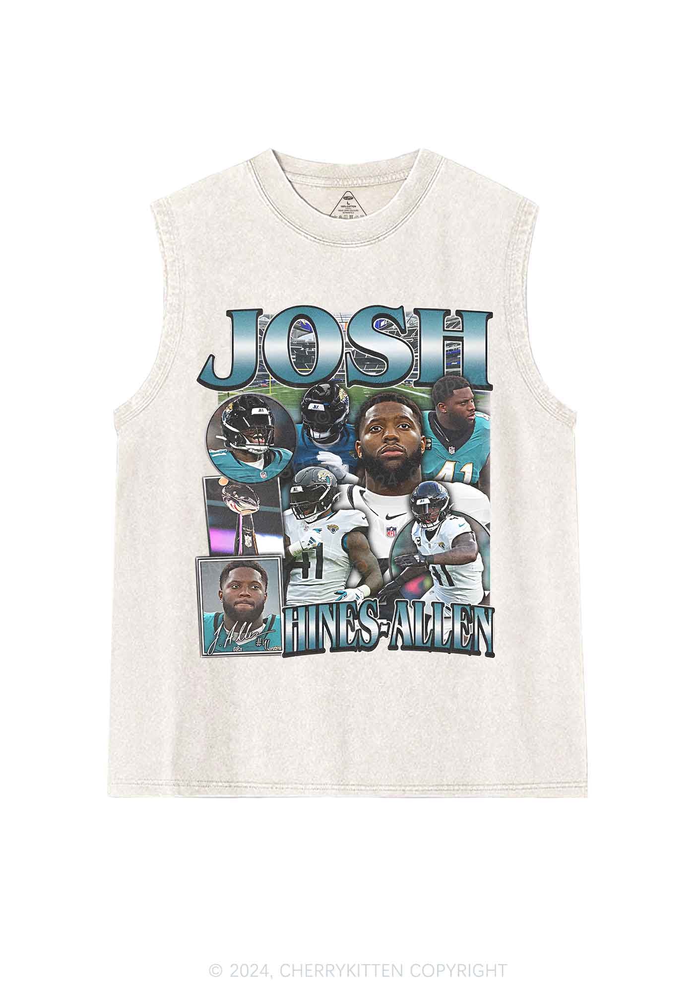 Green Josh Y2K Super Bowl Washed Tank Cherrykitten