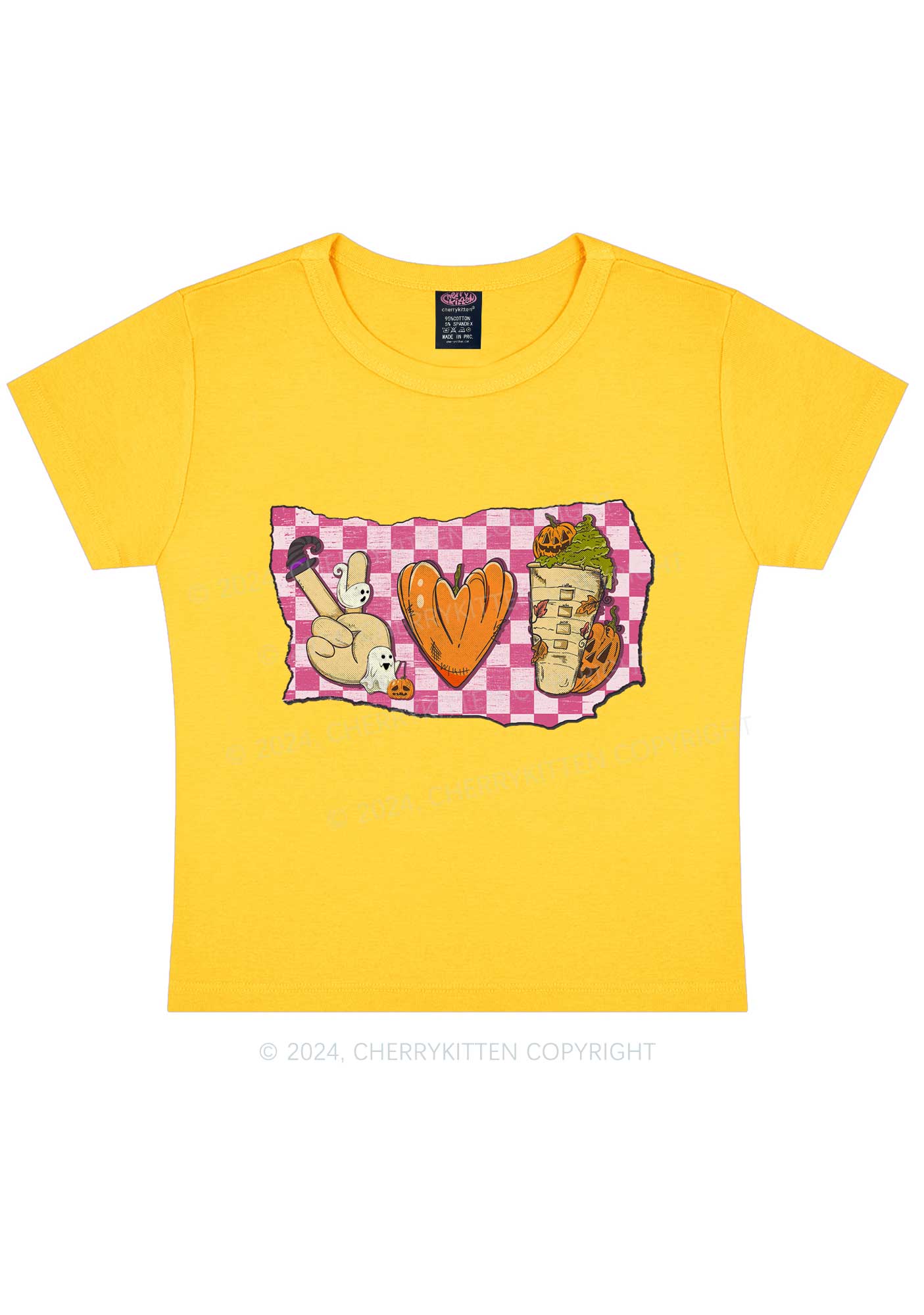 Halloween Pumpkin Juice Y2K Baby Tee Cherrykitten