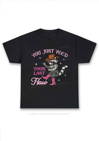 You Just Yeed Raccoon Y2K Chunky Shirt Cherrykitten