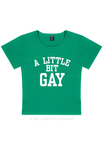 A Little Bit Gay Y2K Baby Tee Cherrykitten