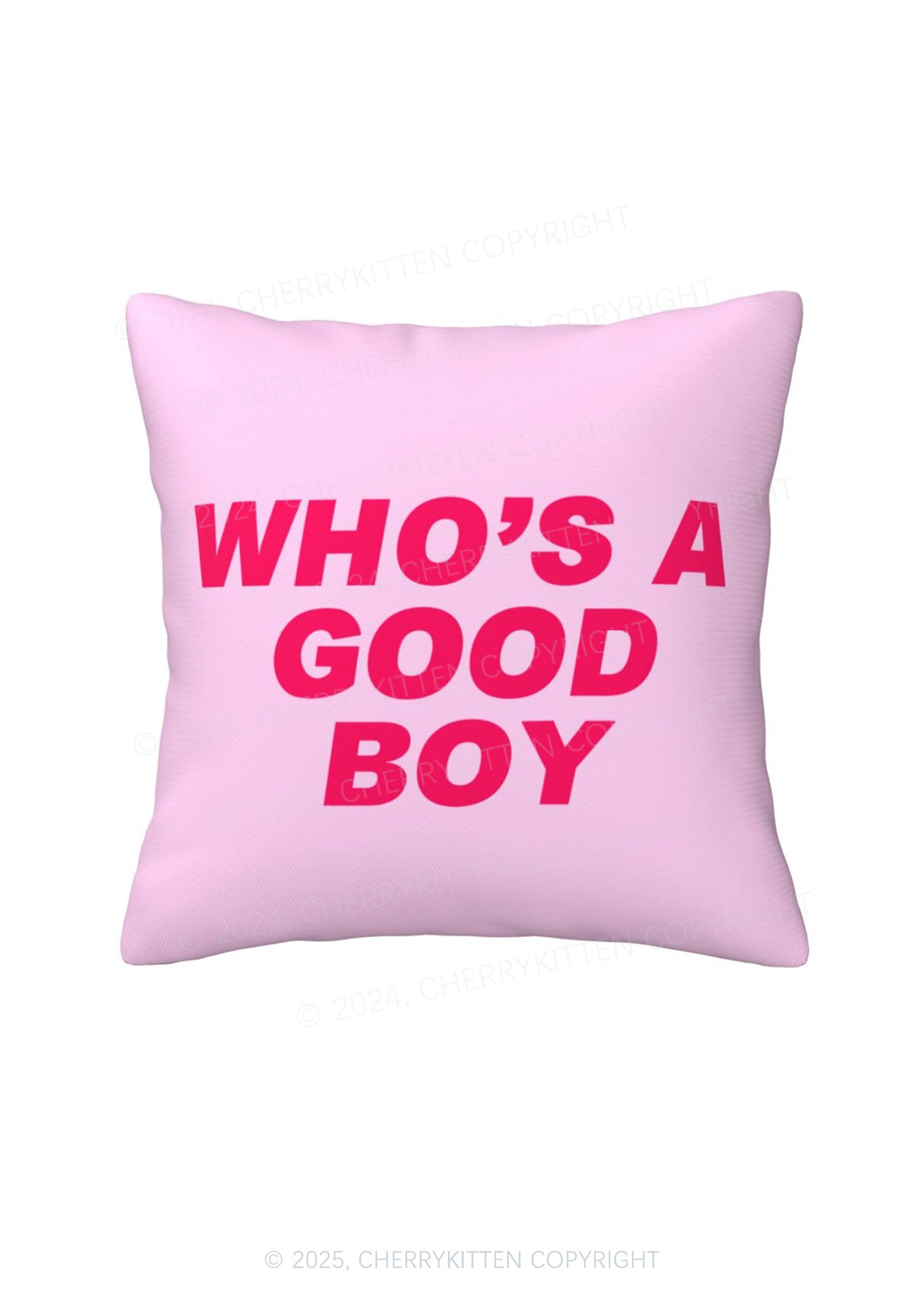 Who's A Good Boy Y2K Throw Pillow Cover Cherrykitten