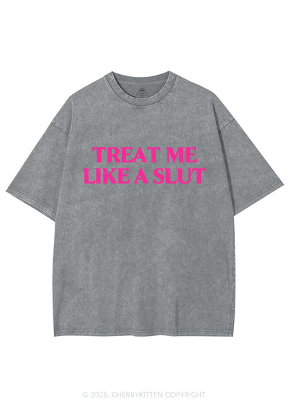 Treat Me Like A Slxt Y2K Washed Tee Cherrykitten