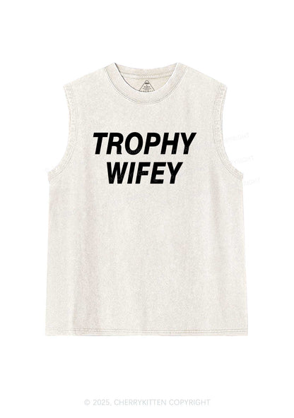 Trophy Wifey Y2K Washed Tank Cherrykitten