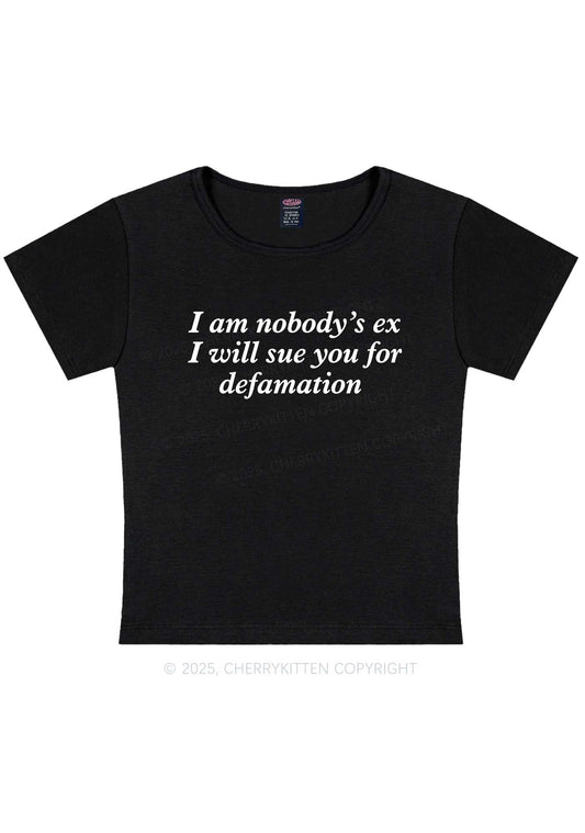 Sue You For Defamation Y2K Baby Tee Cherrykitten