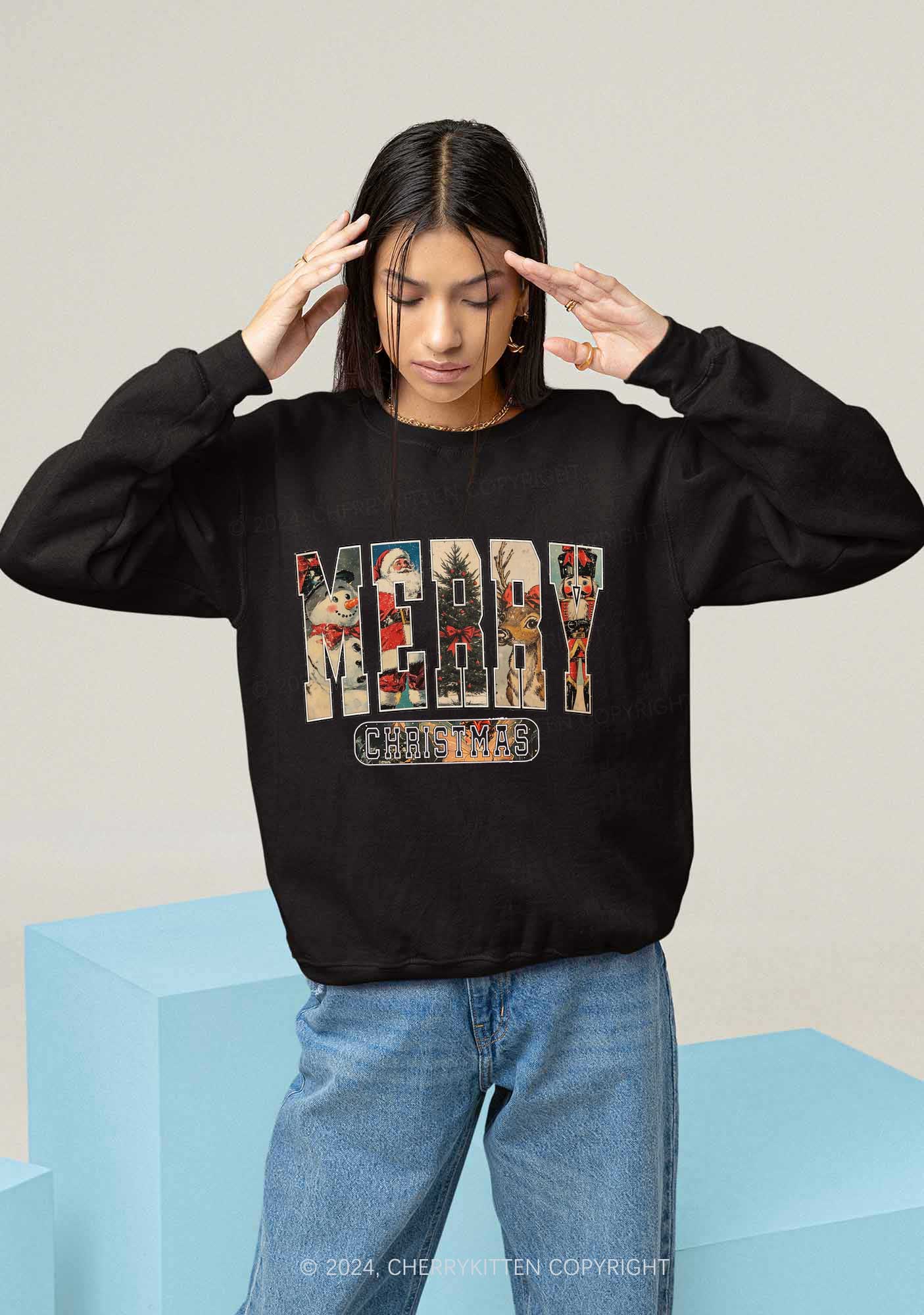 Retro Christmas Y2K Sweatshirt Cherrykitten