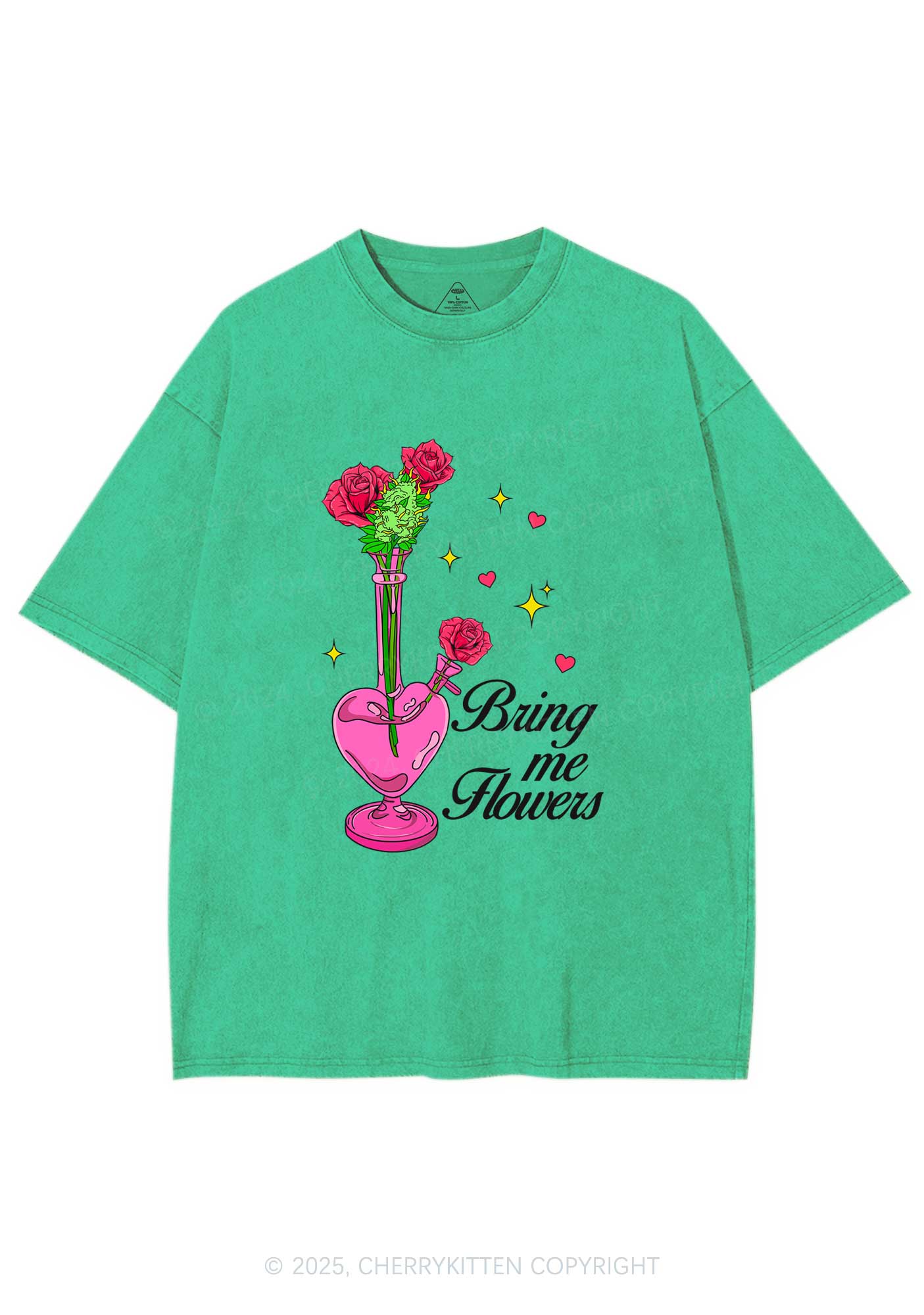 Bring Me Flowers Y2K Washed Tee Cherrykitten