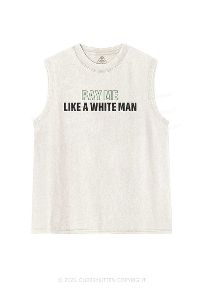 Pay Me Like White Man Y2K Washed Tank Cherrykitten